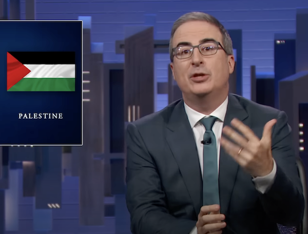 John Oliver talking about the West Bank